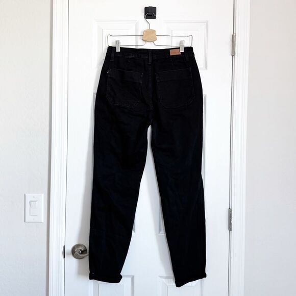 Judy Blue High Waist Double Roll Cuff Jogger Jean in Jet Black Size 7/28 - Picture 8 of 14